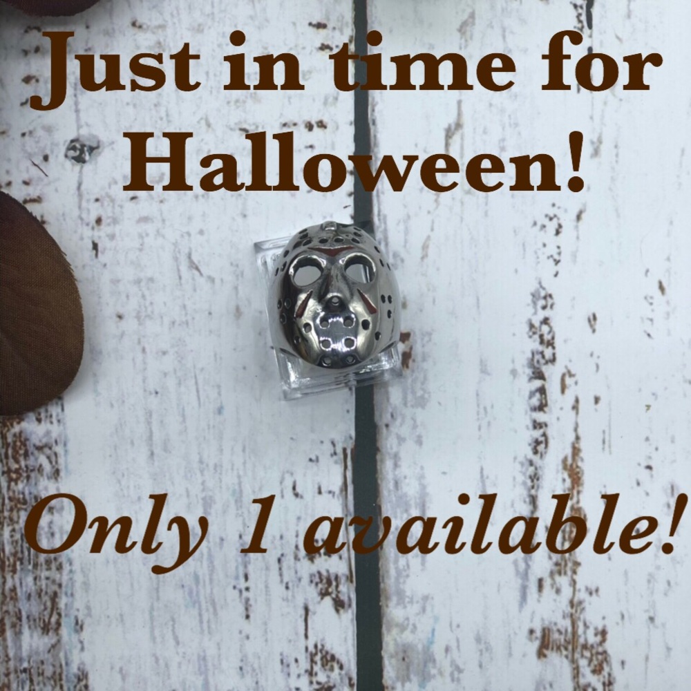 Hockey mask ring, stainless steel, size 11